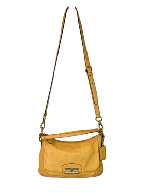 Coach Kristin Buttercup Yellow Leather Convertible Crossbody Shoulder Bag F22308